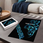 All Black Maori Tribal Tattoo Personalised Puzzle Polynesian Style - Aussie Hoodie