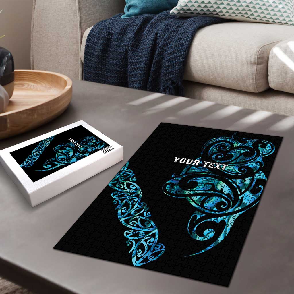 All Black Maori Tribal Tattoo Personalised Puzzle Polynesian Style - Aussie Hoodie
