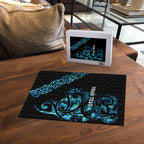 All Black Maori Tribal Tattoo Personalised Puzzle Polynesian Style - Aussie Hoodie