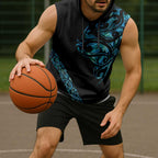 All Black Maori Tribal Tattoo Personalised Sleeveless Hoodie Polynesian Style - Aussie Hoodie