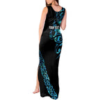 All Black Maori Tribal Tattoo Personalised Tank Maxi Dress Polynesian Style
