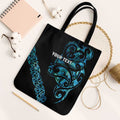 All Black Maori Tribal Tattoo Personalised Tote Bag Polynesian Style - Aussie Hoodie