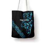 All Black Maori Tribal Tattoo Personalised Tote Bag Polynesian Style - Aussie Hoodie
