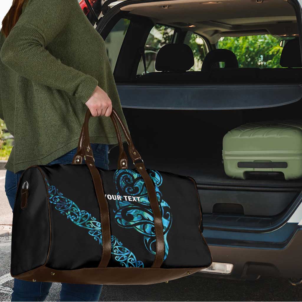 All Black Maori Tribal Tattoo Personalised Travel Bag Polynesian Style - Aussie Hoodie