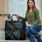 All Black Maori Tribal Tattoo Personalised Travel Bag Polynesian Style - Aussie Hoodie