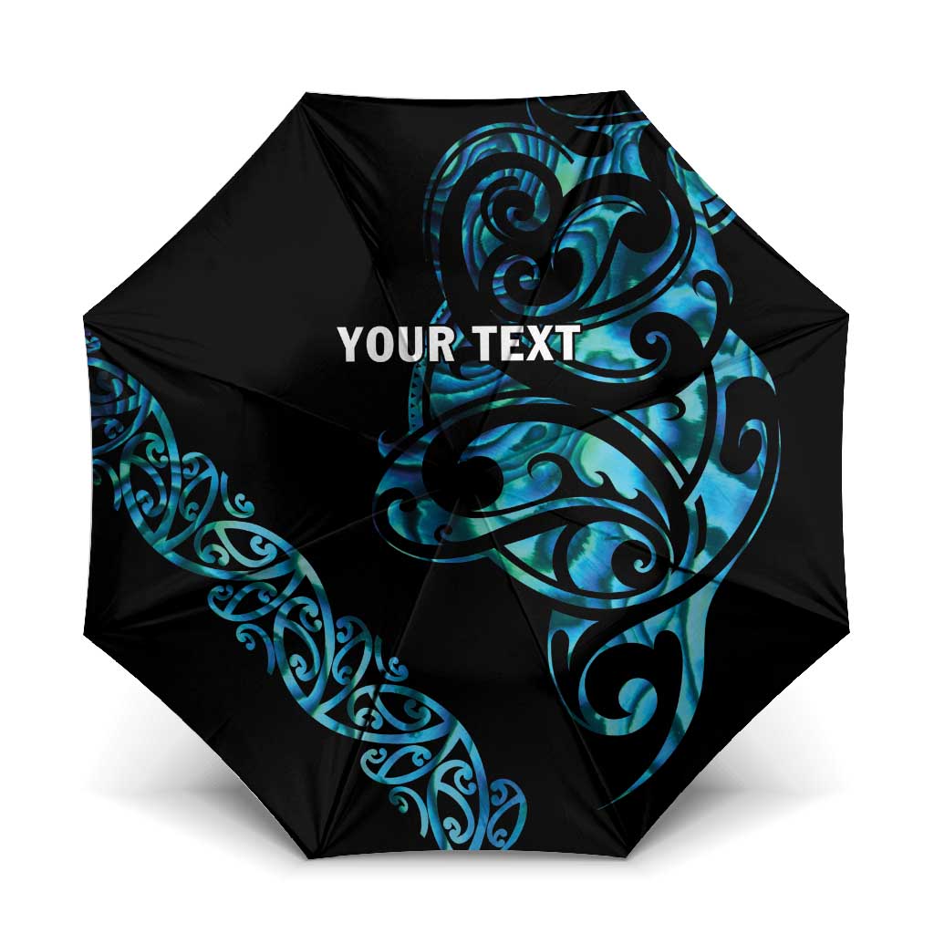 All Black Maori Tribal Tattoo Personalised Umbrella Polynesian Style - Aussie Hoodie
