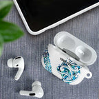 All White Maori Tribal Tattoo Personalised AirPods Case Polynesian Style - Aussie Hoodie