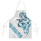 All White Maori Tribal Tattoo Personalised Apron Polynesian Style - Aussie Hoodie