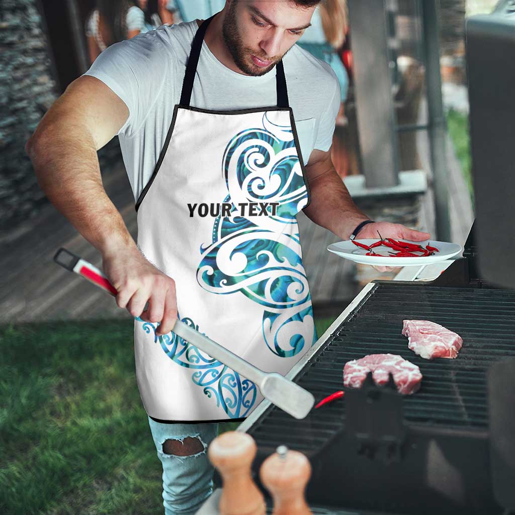 All White Maori Tribal Tattoo Personalised Apron Polynesian Style - Aussie Hoodie