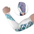 All White Maori Tribal Tattoo Personalised Arm Sleeves Polynesian Style - Aussie Hoodie