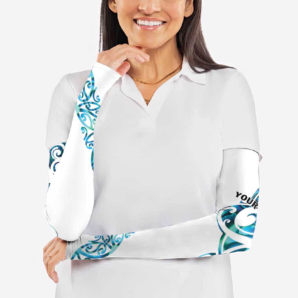 All White Maori Tribal Tattoo Personalised Arm Sleeves Polynesian Style - Aussie Hoodie