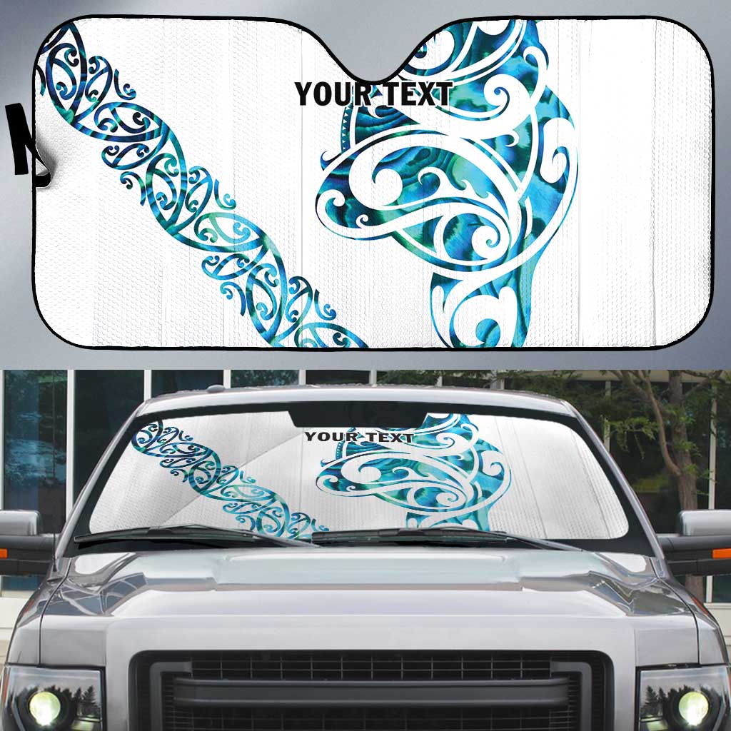 All White Maori Tribal Tattoo Personalised Auto Sun Shade Polynesian Style - Aussie Hoodie