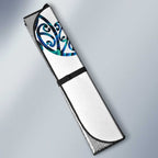 All White Maori Tribal Tattoo Personalised Auto Sun Shade Polynesian Style - Aussie Hoodie