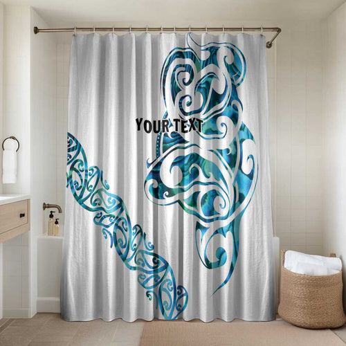 All White Maori Tribal Tattoo Personalised Bathroom Set Polynesian Style - Aussie Hoodie