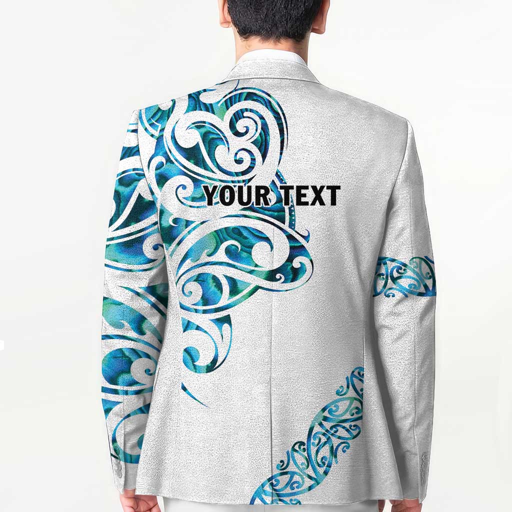 All White Maori Tribal Tattoo Personalised Blazer Polynesian Style - Aussie Hoodie