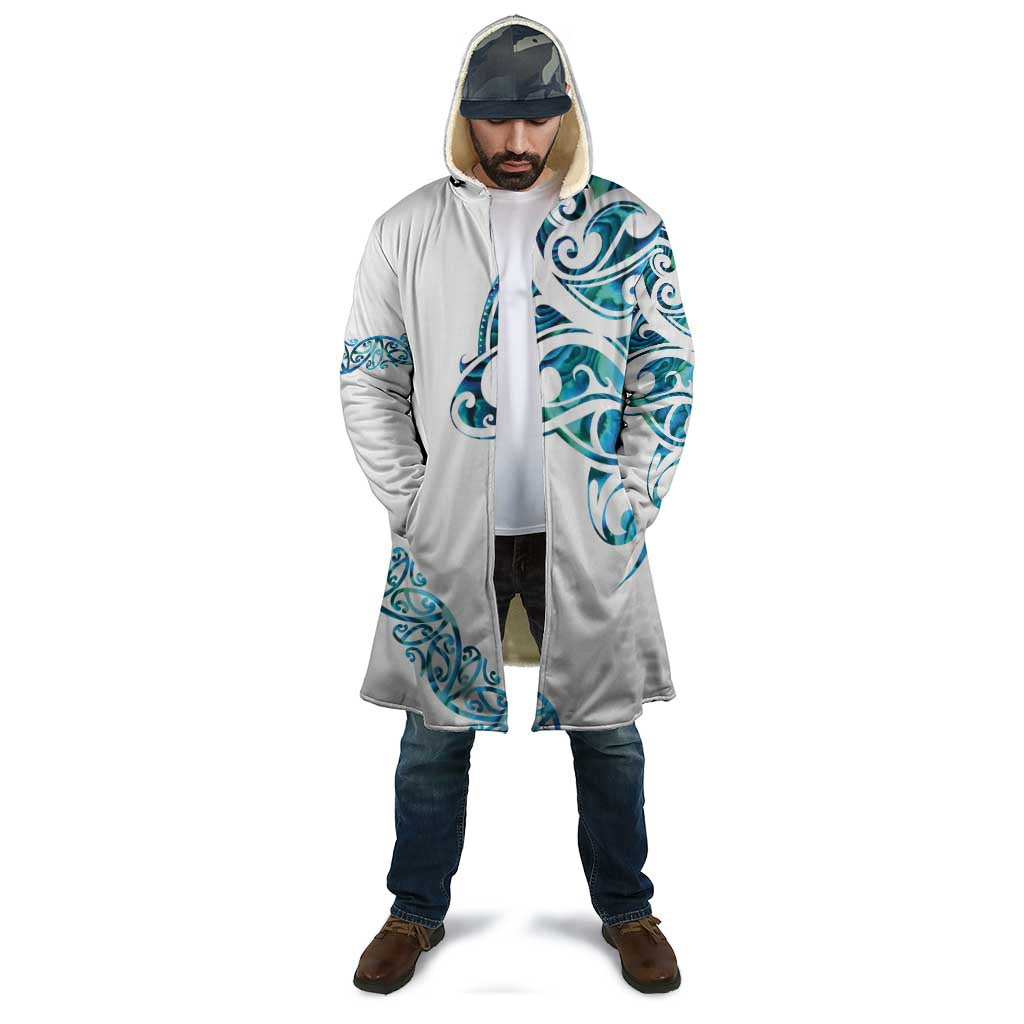 All White Maori Tribal Tattoo Personalised Cloak Polynesian Style - Aussie Hoodie