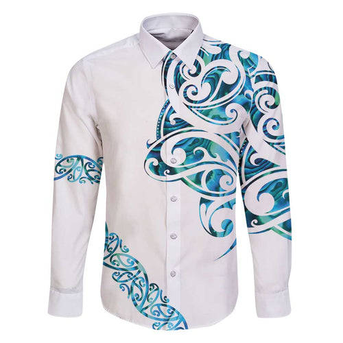 All White Maori Tribal Tattoo Personalised Family Matching Tank Maxi Dress and Hawaiian Shirt Polynesian Style