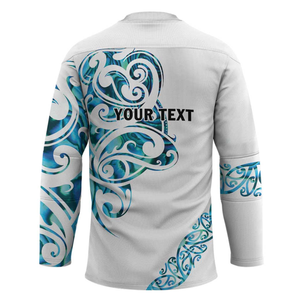 All White Maori Tribal Tattoo Personalised Hockey Jersey Polynesian Style - Aussie Hoodie