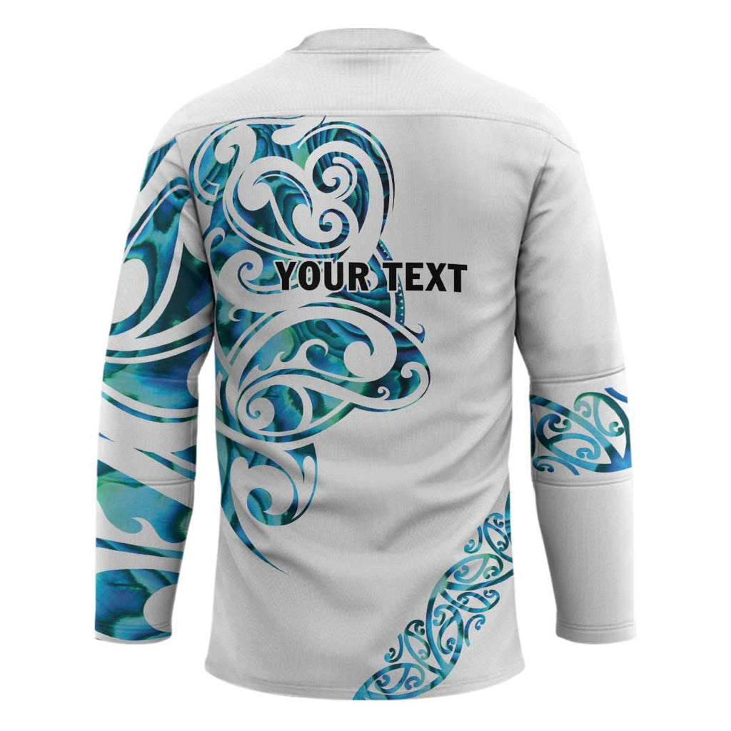 All White Maori Tribal Tattoo Personalised Hockey Jersey Polynesian Style - Aussie Hoodie