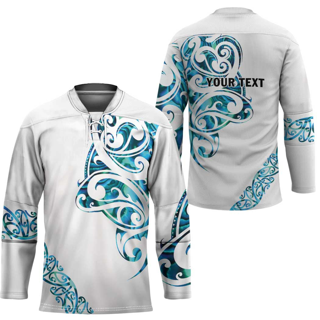 All White Maori Tribal Tattoo Personalised Hockey Jersey Polynesian Style - Aussie Hoodie