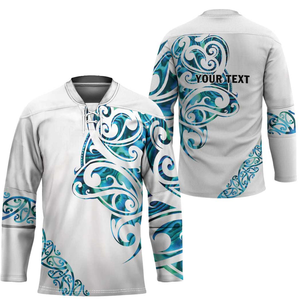 All White Maori Tribal Tattoo Personalised Hockey Jersey Polynesian Style - Aussie Hoodie