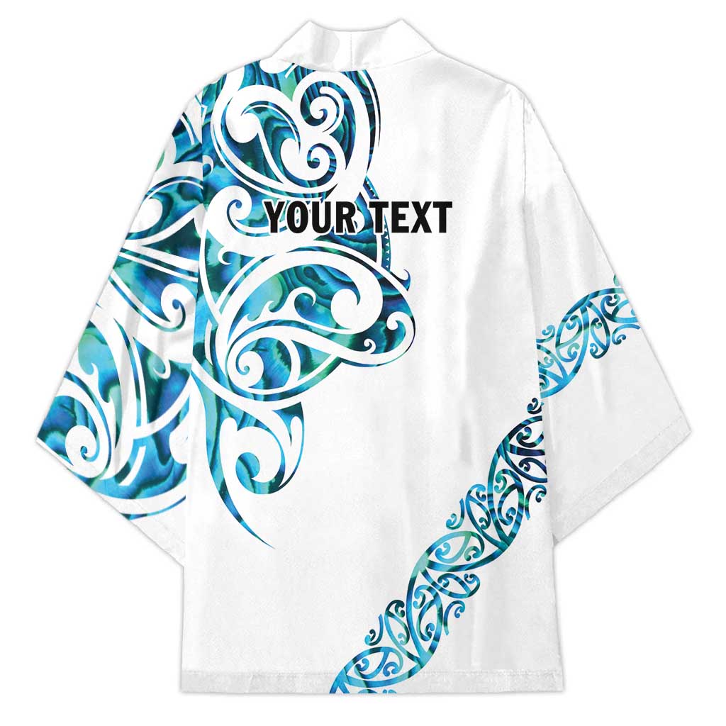 All White Maori Tribal Tattoo Personalised Kimono Polynesian Style - Aussie Hoodie