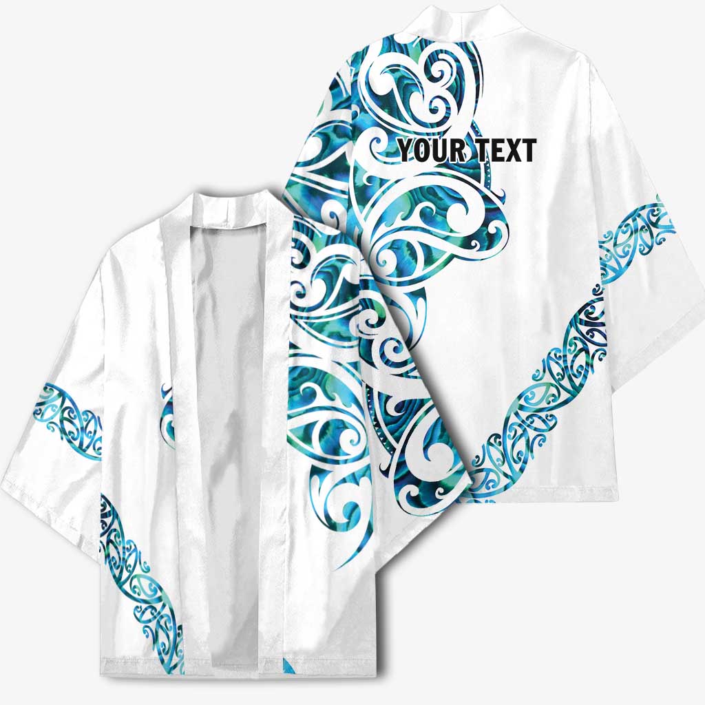 All White Maori Tribal Tattoo Personalised Kimono Polynesian Style - Aussie Hoodie