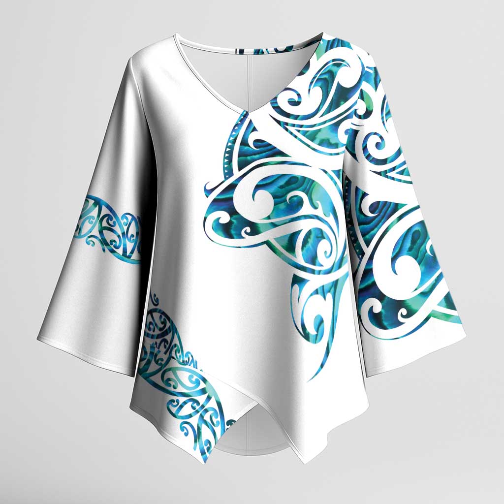 All White Maori Tribal Tattoo Personalised Kimono Sleeve Blouse Polynesian Style - Aussie Hoodie