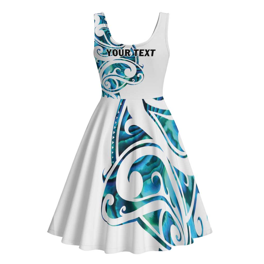 All White Maori Tribal Tattoo Personalised Midi Dress Polynesian Style - Aussie Hoodie