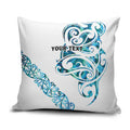 All White Maori Tribal Tattoo Personalised Pillow Cover Polynesian Style - Aussie Hoodie
