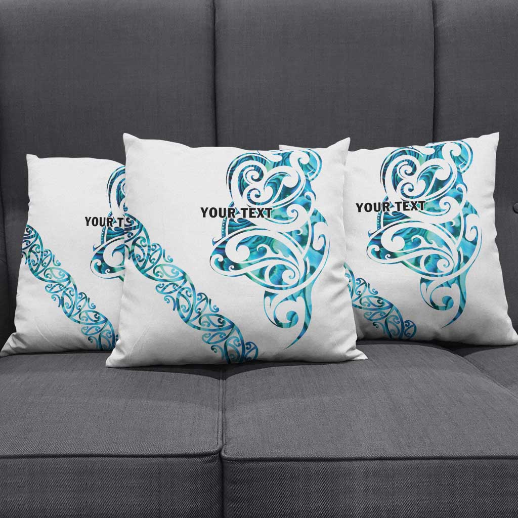 All White Maori Tribal Tattoo Personalised Pillow Cover Polynesian Style - Aussie Hoodie