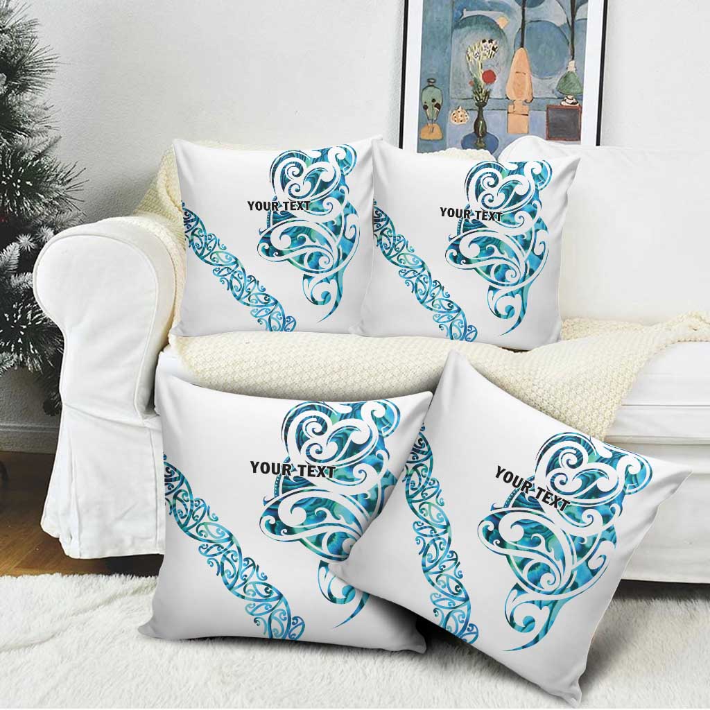 All White Maori Tribal Tattoo Personalised Pillow Cover Polynesian Style - Aussie Hoodie