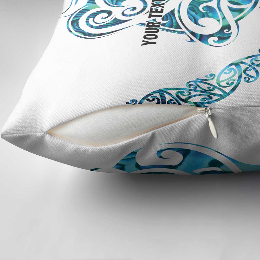 All White Maori Tribal Tattoo Personalised Pillow Cover Polynesian Style - Aussie Hoodie