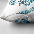 All White Maori Tribal Tattoo Personalised Pillow Cover Polynesian Style - Aussie Hoodie