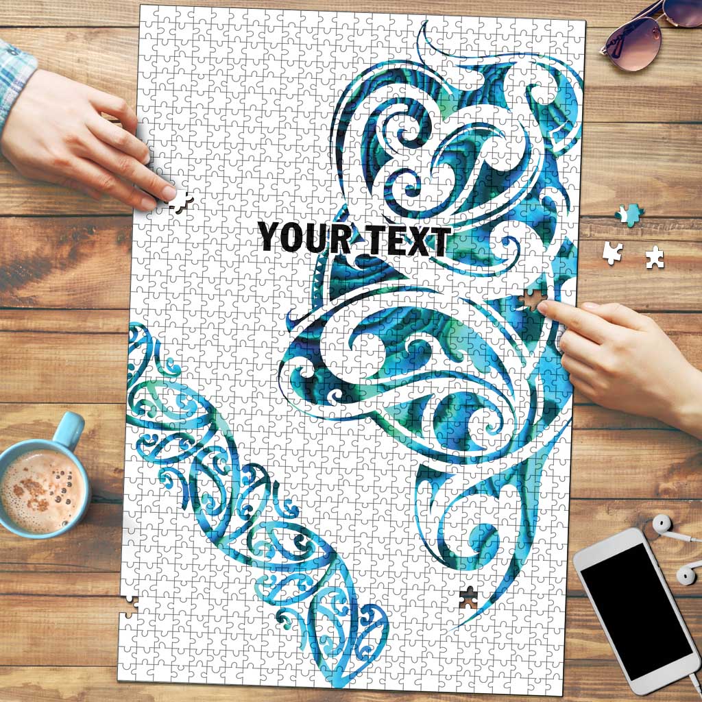 All White Maori Tribal Tattoo Personalised Puzzle Polynesian Style - Aussie Hoodie