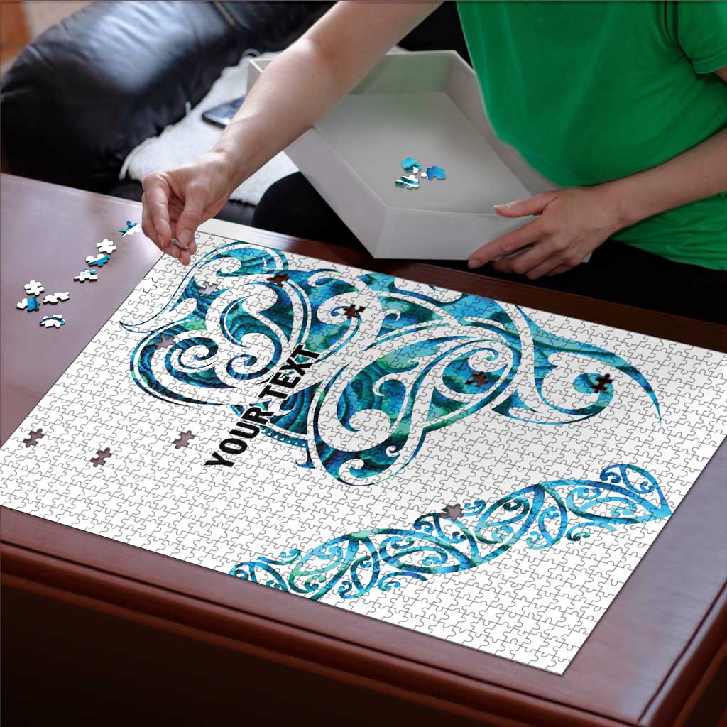 All White Maori Tribal Tattoo Personalised Puzzle Polynesian Style - Aussie Hoodie