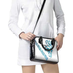 All White Maori Tribal Tattoo Personalised Shoulder Handbag Polynesian Style