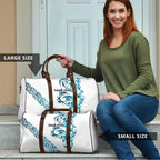 All White Maori Tribal Tattoo Personalised Travel Bag Polynesian Style - Aussie Hoodie