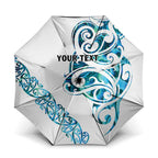 All White Maori Tribal Tattoo Personalised Umbrella Polynesian Style - Aussie Hoodie
