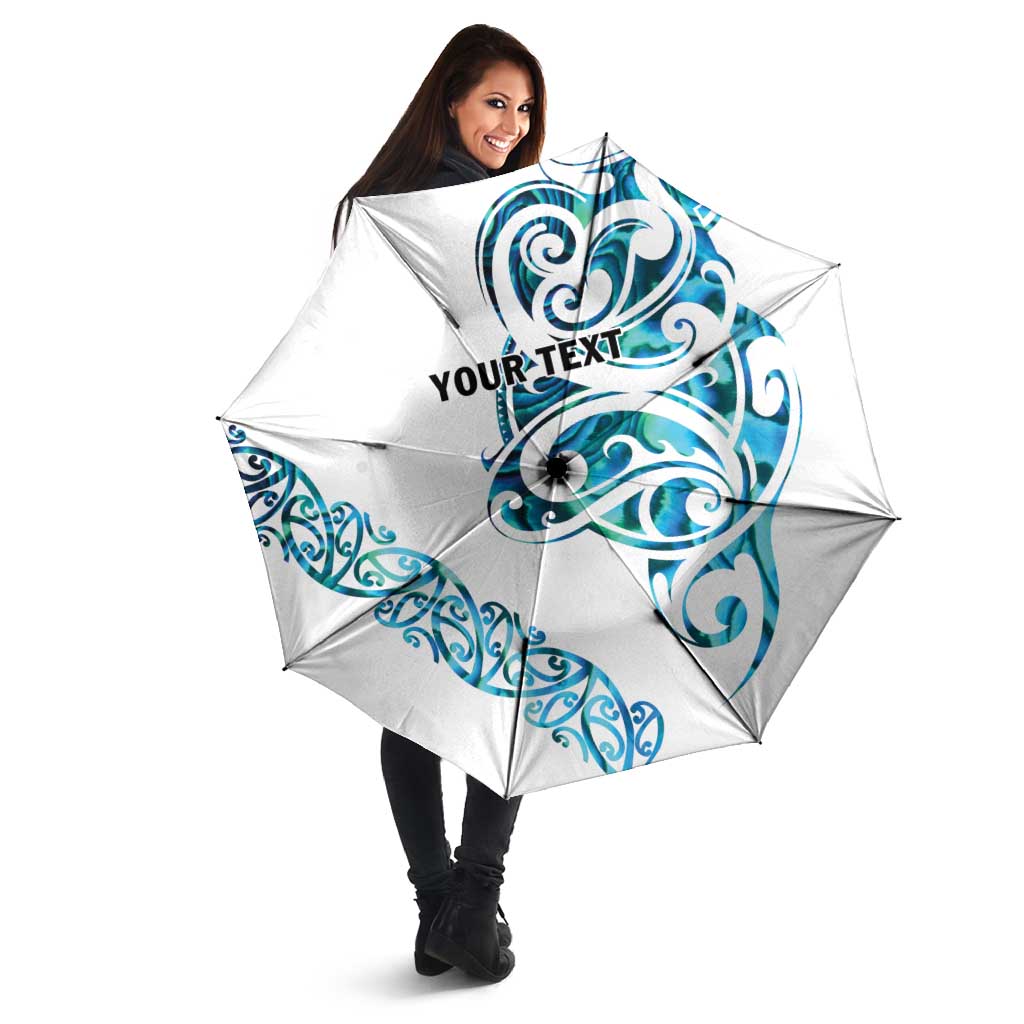 All White Maori Tribal Tattoo Personalised Umbrella Polynesian Style - Aussie Hoodie