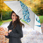All White Maori Tribal Tattoo Personalised Umbrella Polynesian Style - Aussie Hoodie