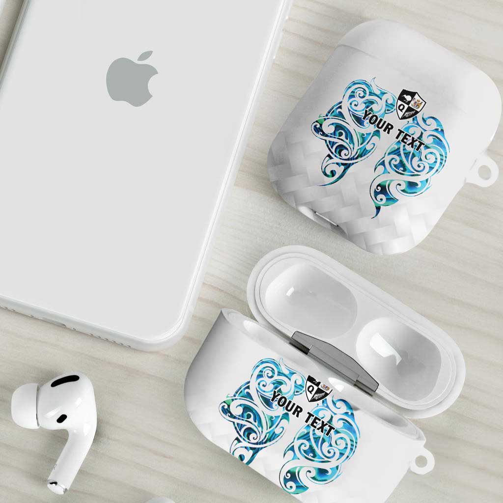Queensland Maori Kiwi Personalised AirPods Case Ma Kakariki Papua Shell Maori Tribal Tattoo - Aussie Hoodie