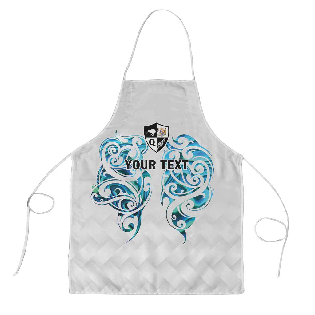 Queensland Maori Kiwi Personalised Apron Ma Kakariki Papua Shell Maori Tribal Tattoo - Aussie Hoodie