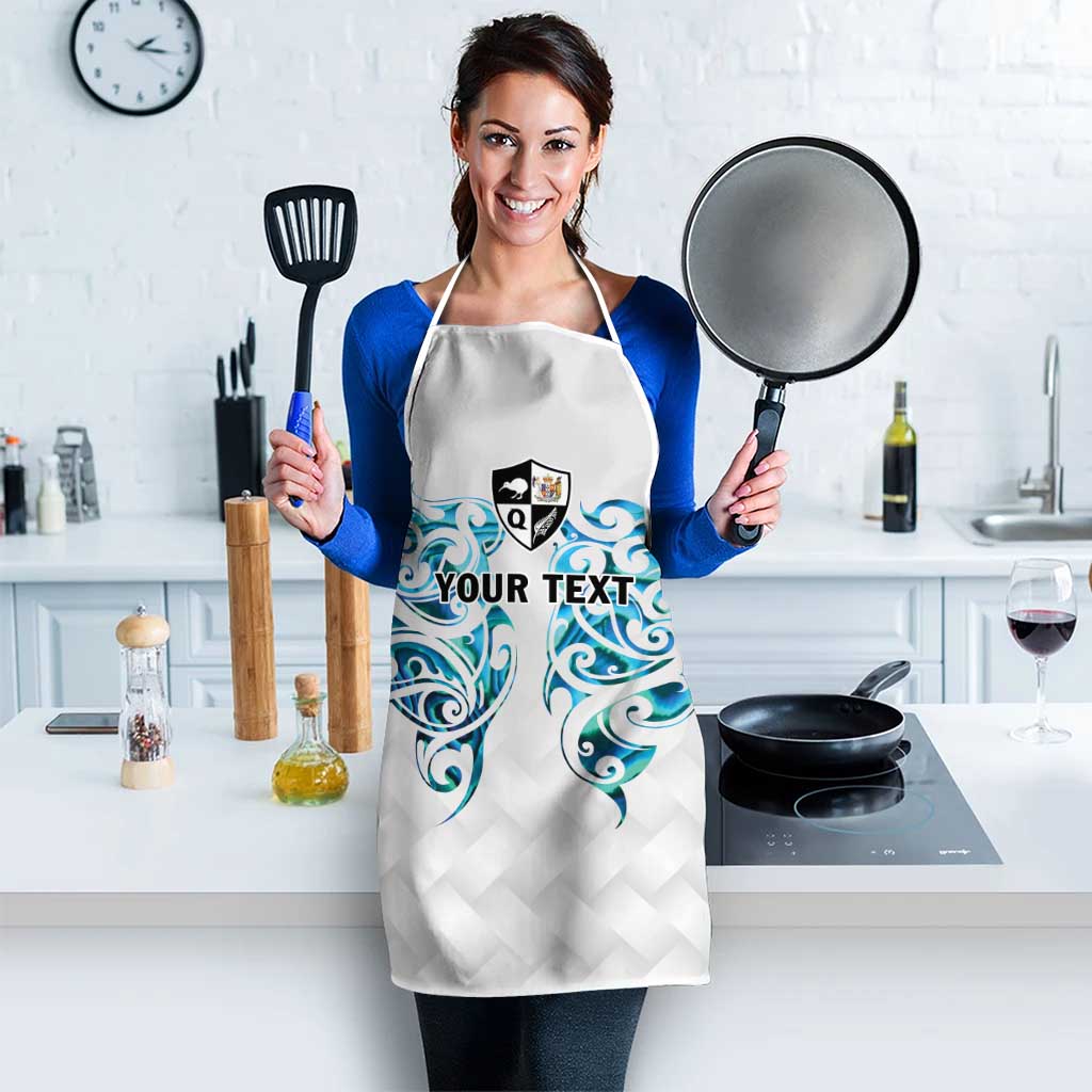Queensland Maori Kiwi Personalised Apron Ma Kakariki Papua Shell Maori Tribal Tattoo - Aussie Hoodie