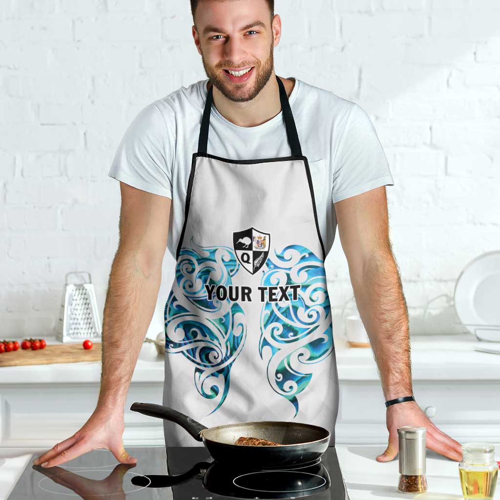 Queensland Maori Kiwi Personalised Apron Ma Kakariki Papua Shell Maori Tribal Tattoo - Aussie Hoodie
