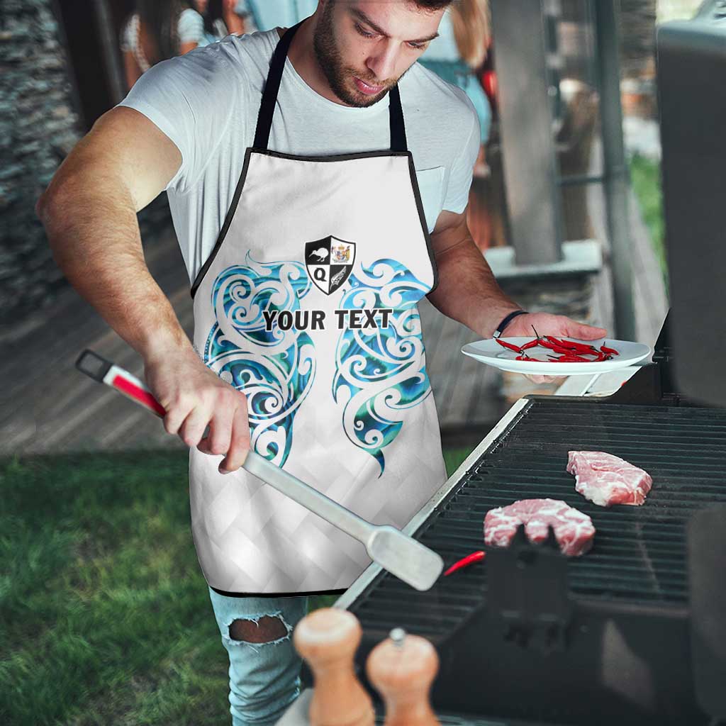 Queensland Maori Kiwi Personalised Apron Ma Kakariki Papua Shell Maori Tribal Tattoo - Aussie Hoodie