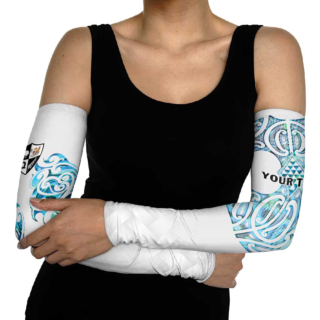Queensland Maori Kiwi Personalised Arm Sleeves Ma Kakariki Papua Shell Maori Tribal Tattoo - Aussie Hoodie