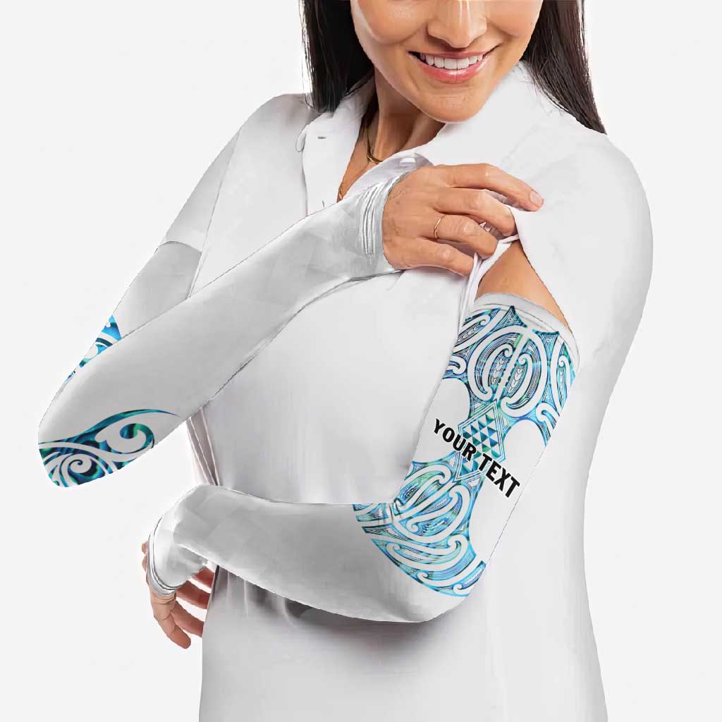 Queensland Maori Kiwi Personalised Arm Sleeves Ma Kakariki Papua Shell Maori Tribal Tattoo - Aussie Hoodie