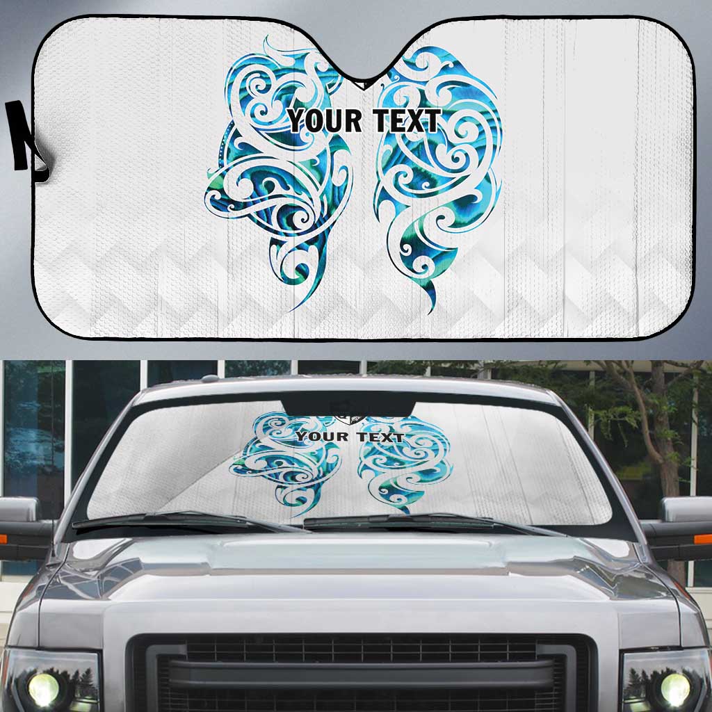 Queensland Maori Kiwi Personalised Auto Sun Shade Ma Kakariki Papua Shell Maori Tribal Tattoo - Aussie Hoodie