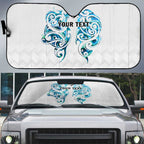 Queensland Maori Kiwi Personalised Auto Sun Shade Ma Kakariki Papua Shell Maori Tribal Tattoo - Aussie Hoodie